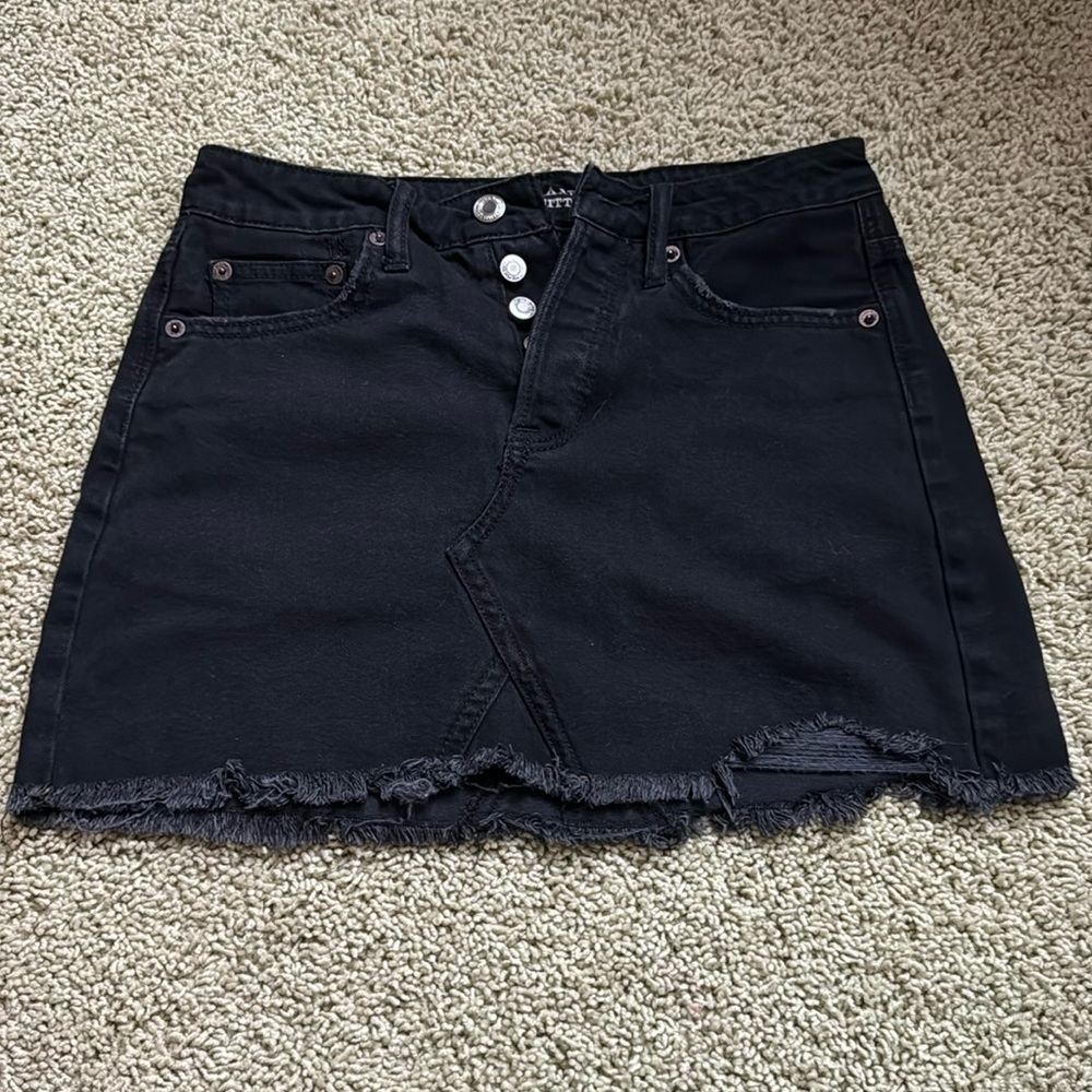 Black American Eagle Jean Skirt